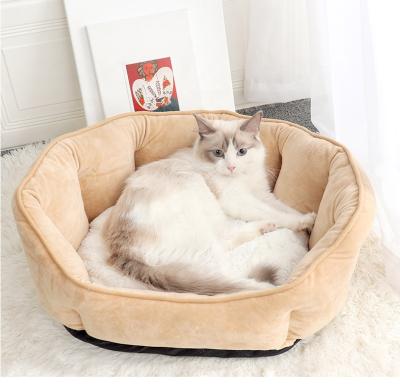 China New Travel Style Goods Available Many Colors Autumn Winter Thickened Removable Pet Bed For Cat Rest for sale