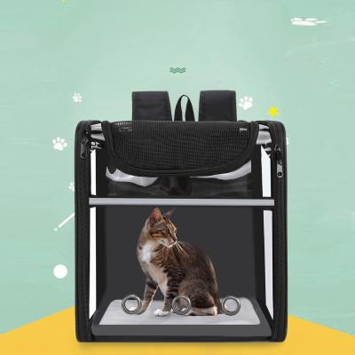 China Peaktoppets Mochila Para Mascotas Breathable Foldable Pet Carrier Airline Approved With Side Entry Pet Carrier Backpack for sale