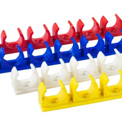 China General Parallel Row Industry PVC Pipe Clip Water Pipe Holder Plastic Pipe Clamp for sale