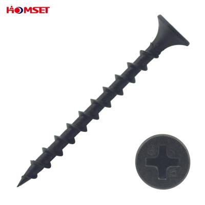 China Steel Phosphated and Galvanized Black Drywall Screw Bugle Head Board Screws Driver Rough Tornillos Thread Flat Countersink for sale