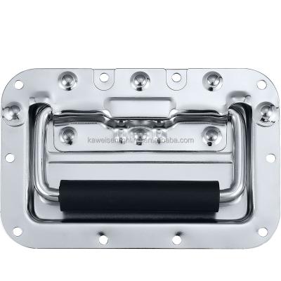 China Load Bearing Steel EN71 Bearing Handle For Flight Case Hardware Accessories Standard 8mm Bail Plate Recessed Flip Handle for sale