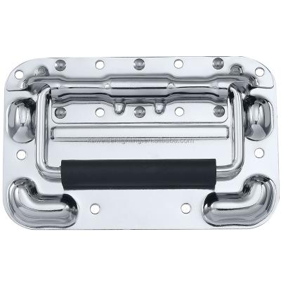 China EN71 Metal Hardware Cabinet Tool Box Road Crate Flow Handle Trunk Box Handle/Spring Box Pull Outdoor Mounted Handles for sale