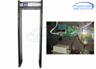 China Integrated 8 Hours Battery Door Frame Metal Detector Gate With Security Camera for sale