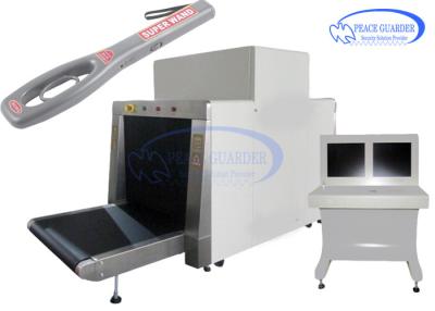 China Varredor da bagagem do gerador X Ray da L-forma de 100*80 Cm com o detector de metais Handheld livre à venda