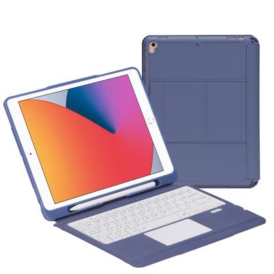 China For iPad Pro 10.2 (2019/2020/2021) Purple Wireless Tablet Keyboard Case With Backlight For iPad 10.2 (2021/2020/2019) for sale