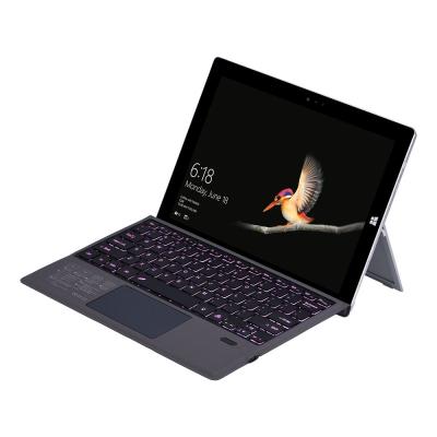 China Anti-ghosting RGB Light Keyboard PU Slim Leather Case Rechargeable BT Wireless Keyboard with Touchpad for Microsoft Surface Pro 12.3