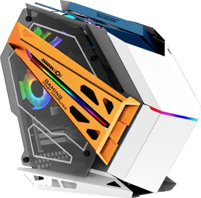 China With Fan New Arrival Glass Cabinet PC MIni Atx M-ATX Gaming Tower Desktop Computer Cases With RGB Fans for sale