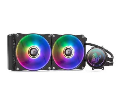 China Computer Case PC CPU Cooler 240mm ARGB Liquid Water Cooling Fans Liquid Cooler System With Radiator for sale