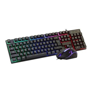 China Multimedia Key Factory Price LED Mouse and Keyboard Lights Cable Set Set Keyboard and Mouse Combos for sale