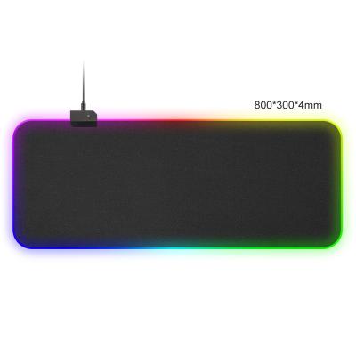 China Large Anti-Slip Gaming Mouse Pad Gamer Natural Rubber LED Mouse Pad With RGB Backlit Computer Mousepad for sale