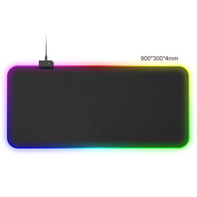 China Anti-Slip Custom Glowing RGB Led Gaming USB Mouse Pad RGB Gaming Mouse Pad Non-Slip Pad for sale