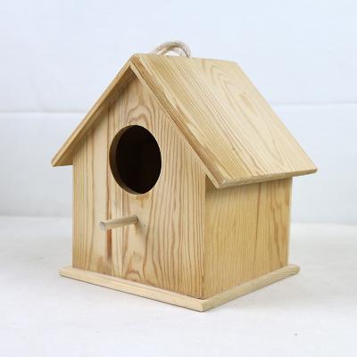 China Breathable Customized Practical Handmade Wooden Bird Cages Pigeons Bird House Eco-friendly Small Wooden Bird House for sale