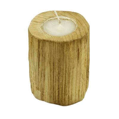 China Home Decoration Tea Light Natural Wooden Candle Holders To Wedding Decoration Wood Tray For Candle Bowl Wood Tray for sale