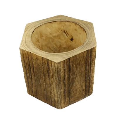 China Europe Square Flower Pot Mini Flower Pot Solid Wood Home Desktop Popular Wood Decoration Garden Pots For Succulent Plants for sale