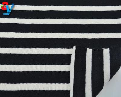 China Anti-pilling Anti-Static Functional Cross Stripe Knit Fabric For Men's Polo Shirt for sale