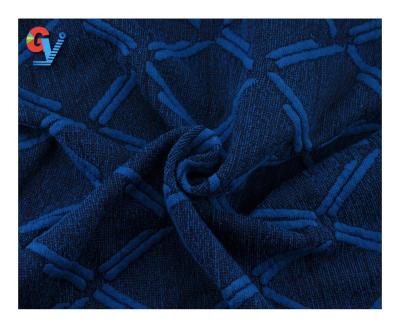 China Wholesale Knitted Wind Proof China Grid Terry Towel Fabric for sale