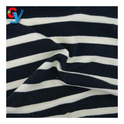 China Sustainable Cotton Stretch Stripe Knitted Fabric 100 Cotton Plain Pique Knitted Fabric for sale