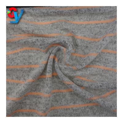 China Long Lasting High Quality Comfy Jersey Plain Polyester Rayon Spandex Stripe Knit Fabric For Jacket à venda