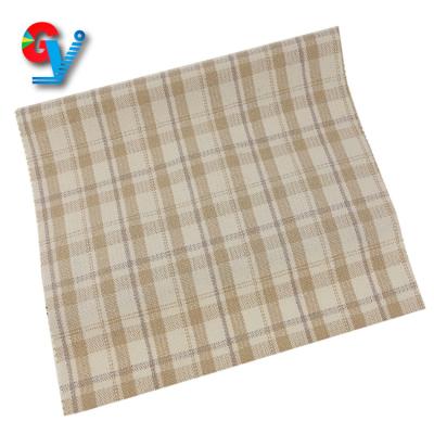 China Wool Polyester Shrink-Resistant Woven Fabric With Tartan Plaid Beige Color for sale