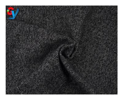 China Fancy popular professional comfortable woven wool herringbone fabric viable for overcoat à venda