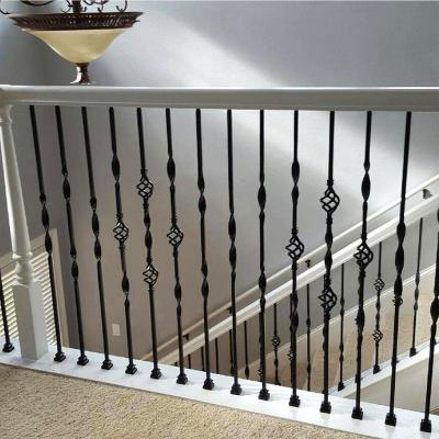 China Modern Wrought Iron Balusters Square Balusters Wholesale Basket Shoes Stair Shaft Iron Balusters for sale