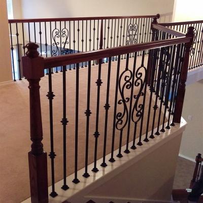 China Modern Cavity Stair Basket Wrought Iron Baluster Iron Gothic Indoor Fence Balusters for sale