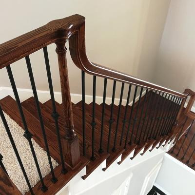 China Wholesale Modern Luxury Indoor Wrought Iron Stair Baluster Iron Balusters for sale