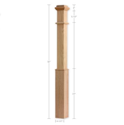 China Stair piece modern oak solid wood decorative newel post for sale for sale