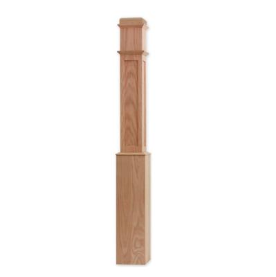 China Best Selling Modern Wood Carved Fluted Newel Post Stair Parts for sale