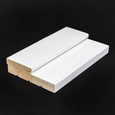 China Modern Cheap Solid Finger White Primed Common Wood Door Frame for sale