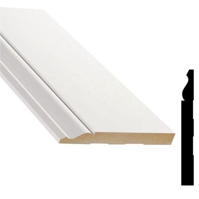 China Modern Cheap Hot Sale White Primed Baseboard MDF Mount for sale