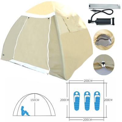 China Quick Build Factory OEM ODM 2 or 3 Person Water Resistance Inflatable Travel Beach Custom Outdoor Camping Tent for sale