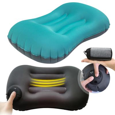 China Anti-Pull Amazon Hit Travel Pillow Travel Neck Pillow Custom Inflatable Travel Neck Pillow Knitted Camping for sale