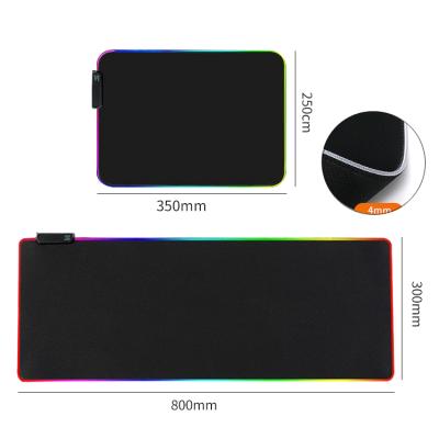 China Wholesale Big Small RGB Glowing Luminous Soft Mouse Pad Oversized RGB Luminescence Factory LED Gaming Mousepad for sale