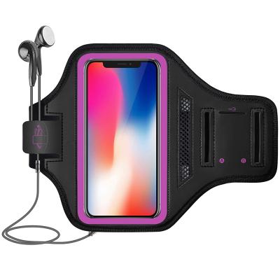 China Eco-friendly Sports Running Cell Phone 6 6.5 Inch Arm Bags Waterproof Armband Neoprene Cell Phone Arm Case for sale