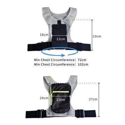 China Custom Logo Outdoor Sports Cycle Hiking Phone Holder Breathable Vest Mobile Running Phone Holder With Backpack for sale