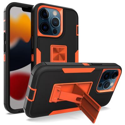 China Armor Hidden Bracket Phone Case Luxury High Quality Shockproof For iPhone 13 Pro Car 12s 13 2021 Max Magnetic Kickstand Cover for sale