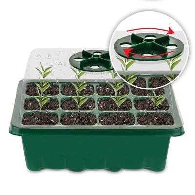 China Hot Sale OEM ODM Factory Recyclable Packaging Breathable Plastic 12 Cell Seeding Dish Seedling Tray for sale