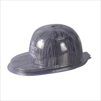 China High Quality Recyclable Plastic Hat Container Hat-Case Packing Hat Hanging Display Box For Baseball for sale