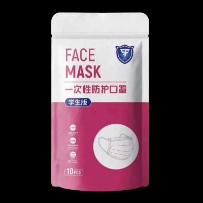 China Customized Disposable OEM Logo Plastic Zipper Top Self Seal Adhesive Anti-dust Packing Bags For Face Masks for sale