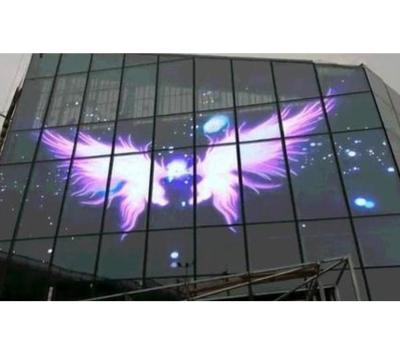 China Outdoor P15 LED Media Screen Video Display Outdoor Transparent Screen For Store Mall Building for sale