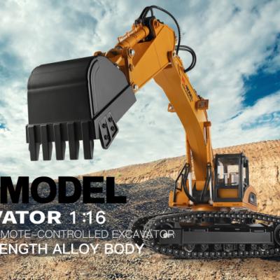 China WLToys RC Model 16800 1:16 Large Excavator Machine Toys Truck Toy Model Toy Remote Control Electric Simulation 2.4 GHz Alloy Model for sale