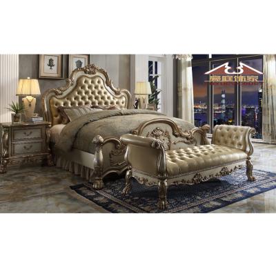 China Modern Bedroom Furniture (Others) Adjustable Longhao Furniture Set American Style Royal Queen Queen Size Bed For Home Use for sale