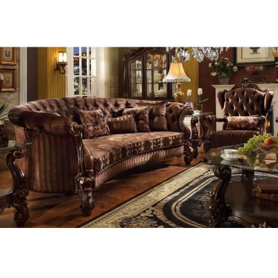 China European Style Adjustable Classic Antique Furniture Solid Wood Frame Sofas(Others) Genuine Leather Living Room Sets for sale