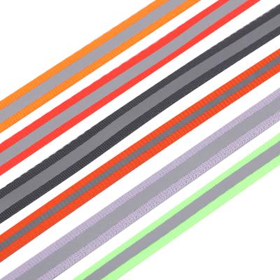 China Viable Wholesale High Quality Collar Webbing Straps High Visible Reflective Supplies Polyester Webbing for sale