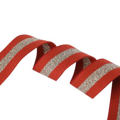 China Factory Sale Viable Various Colors Many Colors Of Webbing PP Glitter Canvas Webbing for sale