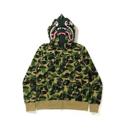 China Anti-pilling 2022 New Hoodies Winter Fashion Camouflage Couples Use Hooded Casual Cardigan Bape Shark Coat Men Women Jacket for sale