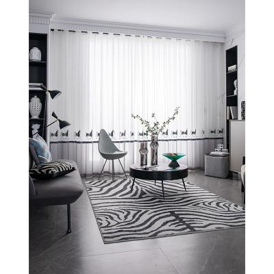 China Blackout Factory Directly Wholesale Embroidered New Curtain Check Curtain Polyester for sale