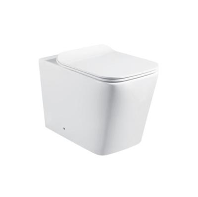 China Chinese Square Ceramic P-trap Bathroom Cistern Modern Design Rimless Floor Standing Concealed Toilet for sale