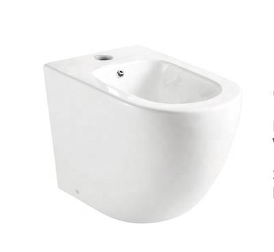 China Double-flow Ceramic OEM Chinese Color Wall Mounted Luxury Modern White Round Shape Bathroom Floor Mount Bidet for sale